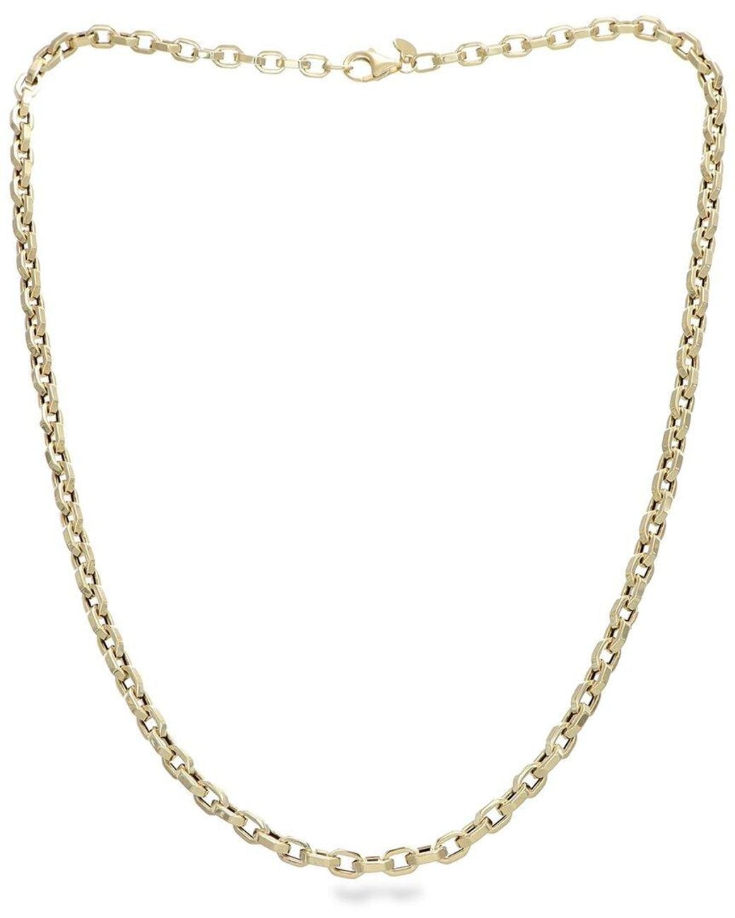 Italian Gold Metallic 14K Geo Forzatina Necklace