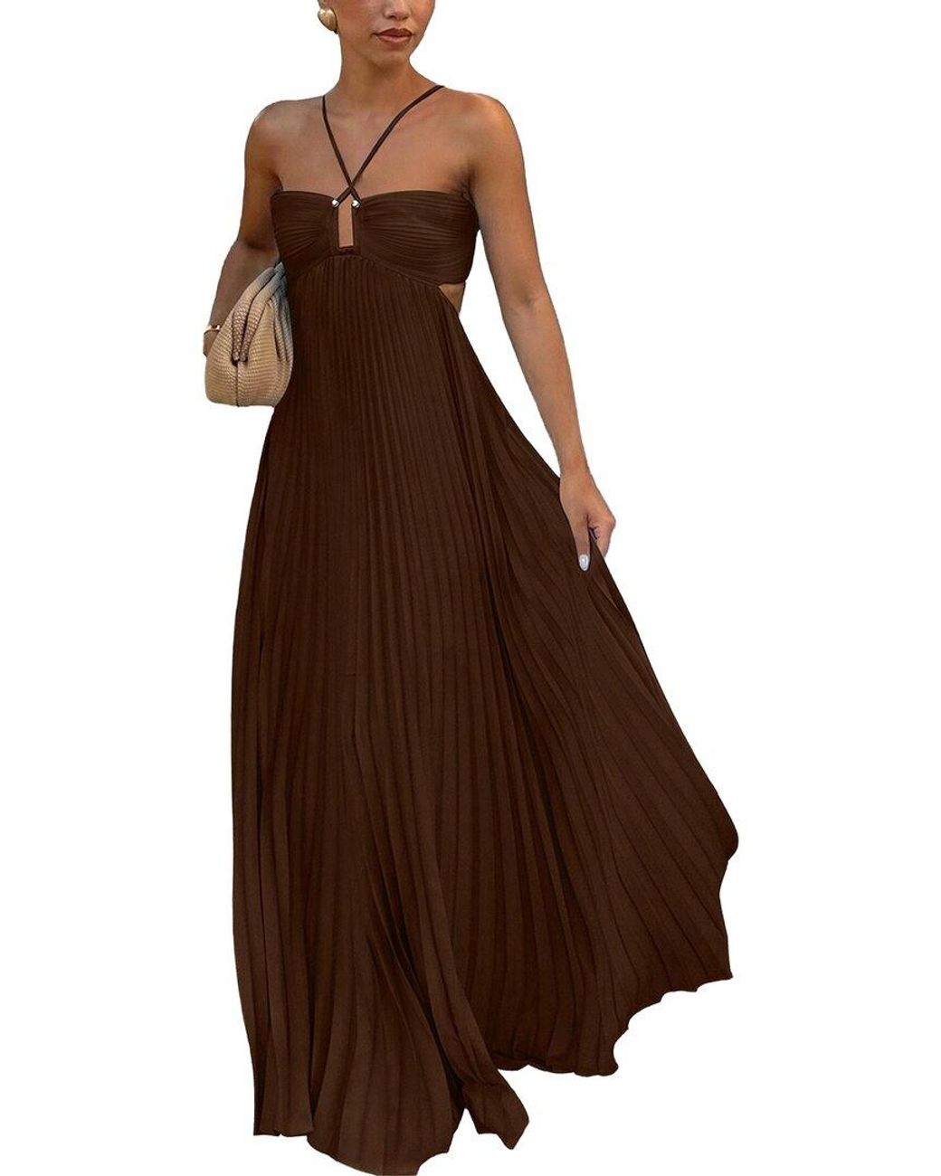 CAMILA BLANCO Brown Maxi Dress