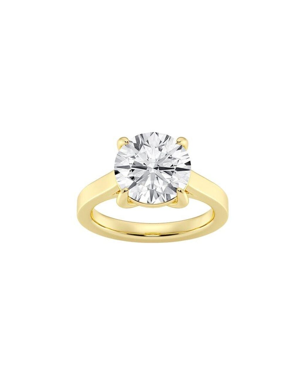Lab Grown Diamonds Metallic 14K 4.00 Ct. Tw. Lab-Grown Diamond Solitaire Engagement Ring