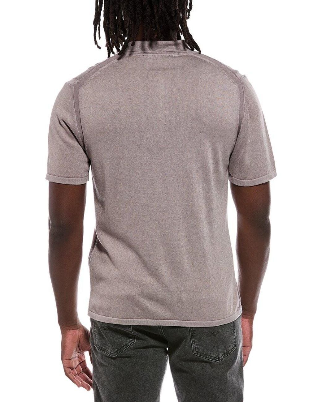 John Varvatos Purple Canon Polo Sweater for men
