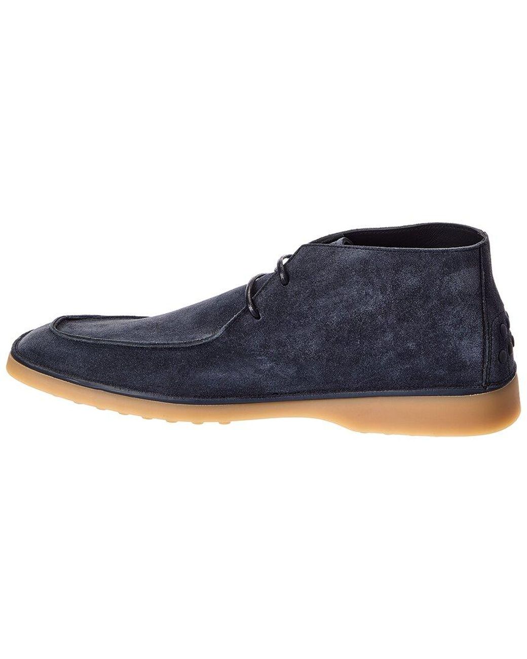 Tod's Blue Suede Boot for men