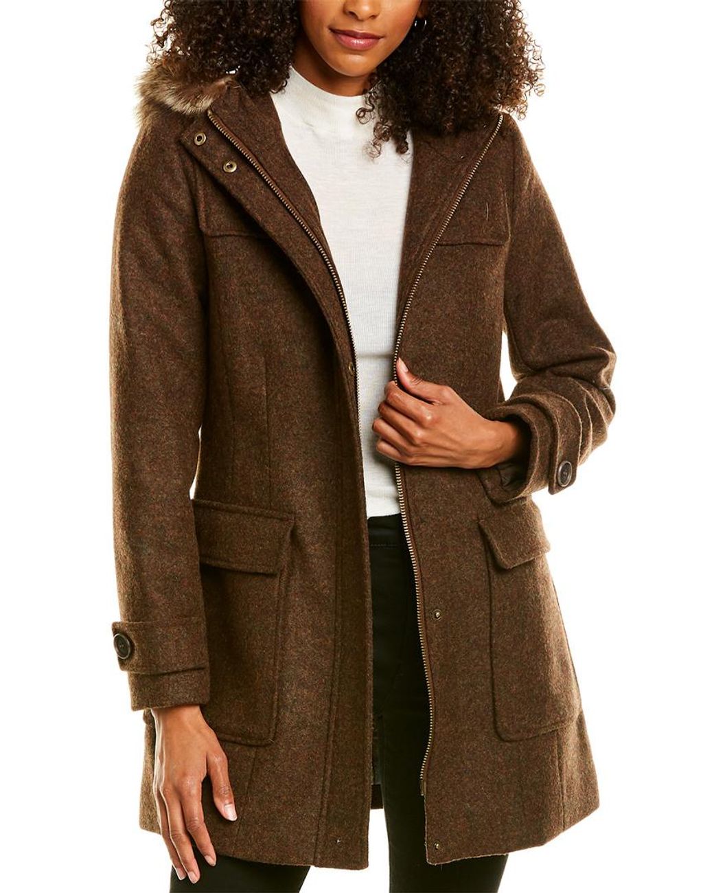 Pendleton Portland Woolblend Coat in Brown Lyst