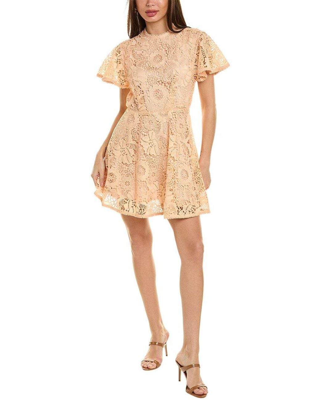 Sabina Musayev Natural Sue Mini Dress