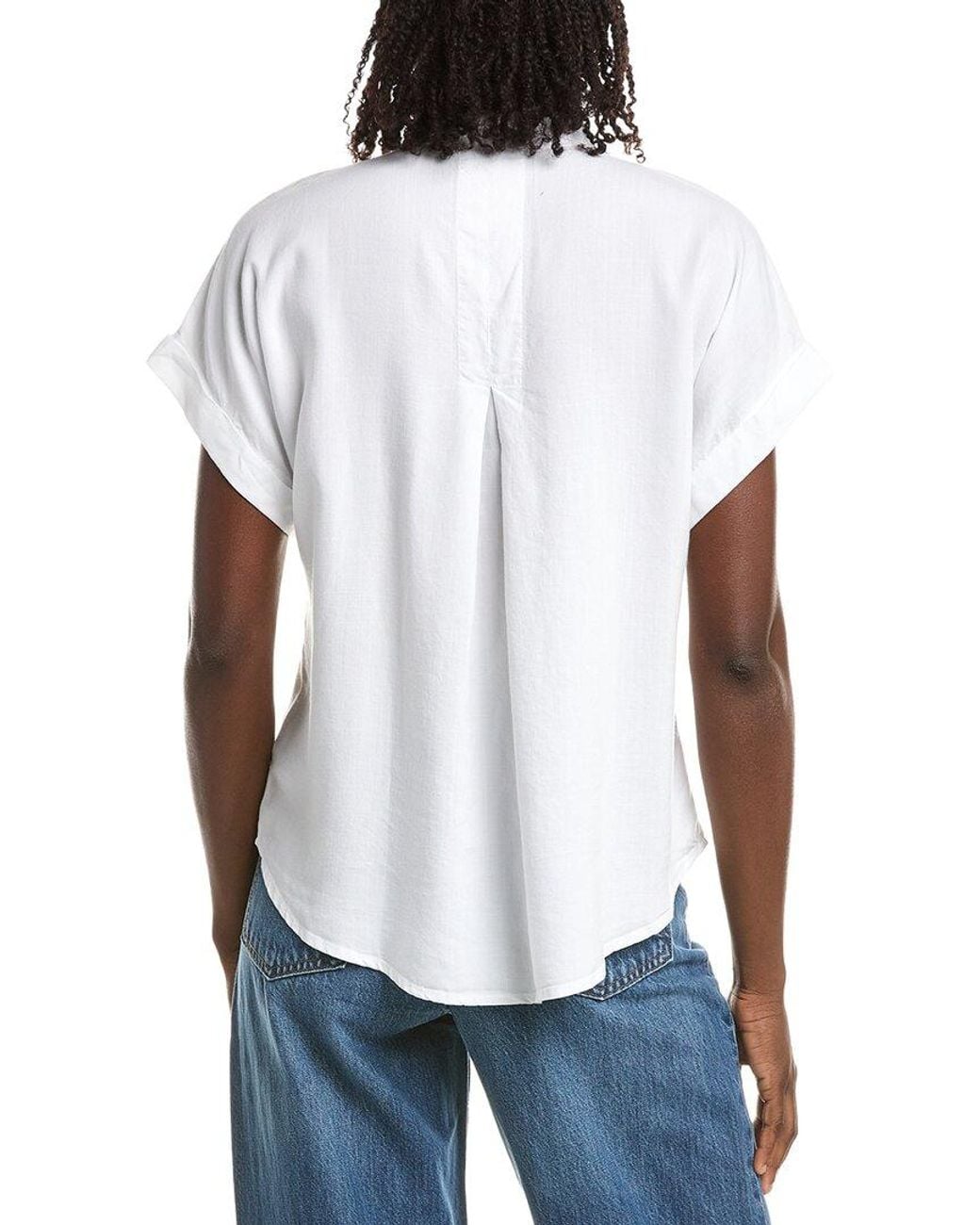 Bella Dahl White Pocket Button-Down Shirt