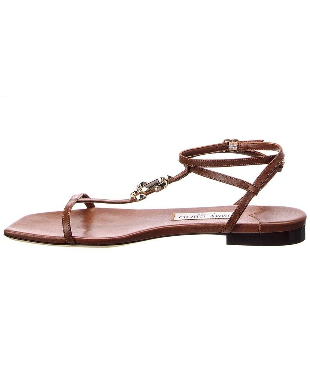 Jimmy Choo Pink Jc Leather Sandal