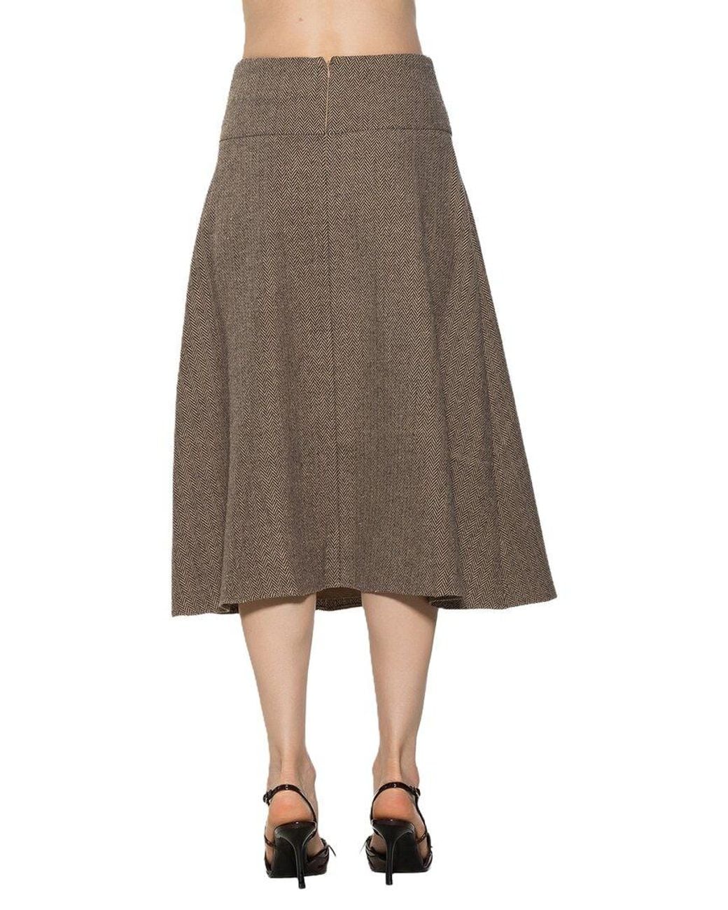 Alexia Admor Natural Jill A-Line Skirt