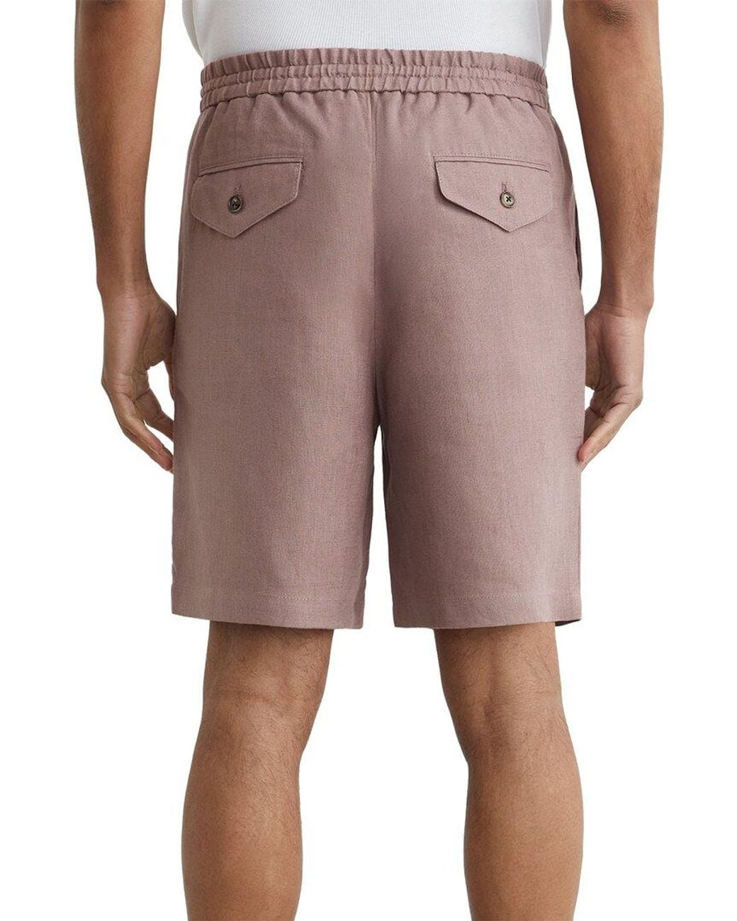 Reiss Multicolor Barges Linen Drawstring Short for men