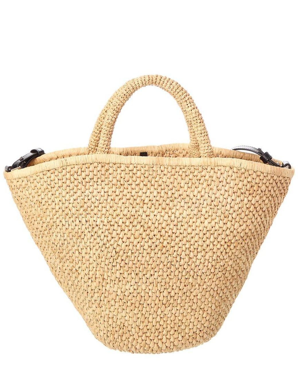 Proenza Schouler Natural Raffia & Leather Tote