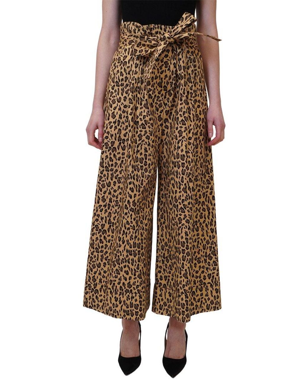Adam Lippes Brown High Waisted Paper Bag Pant