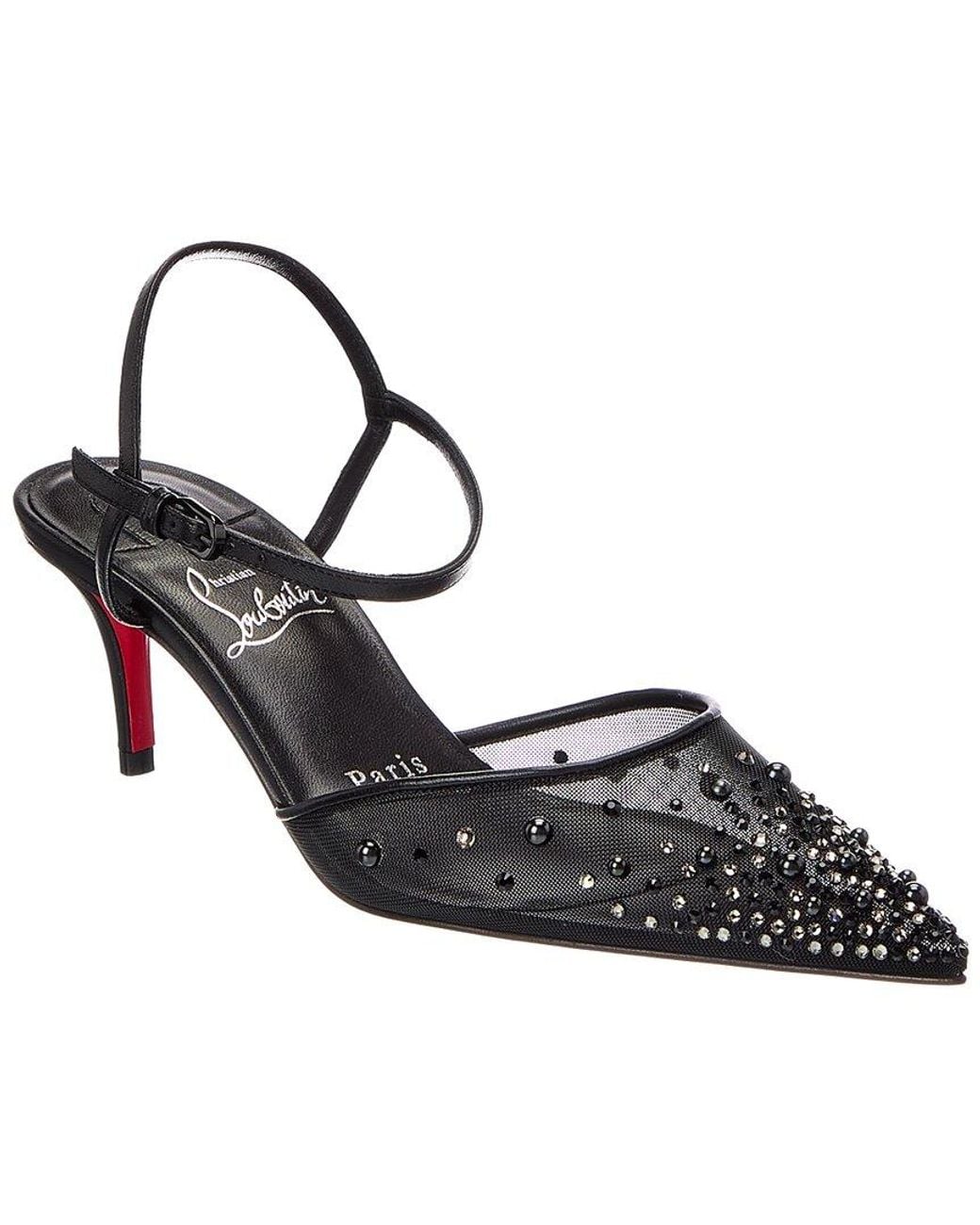 Christian Louboutin Metallic Logo Leather Pump