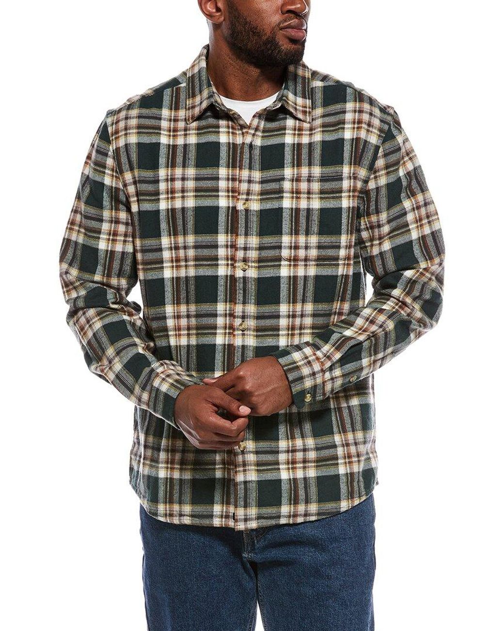 The Normal Brand Gray Louis Heavyweight Flannel Overshirt for men