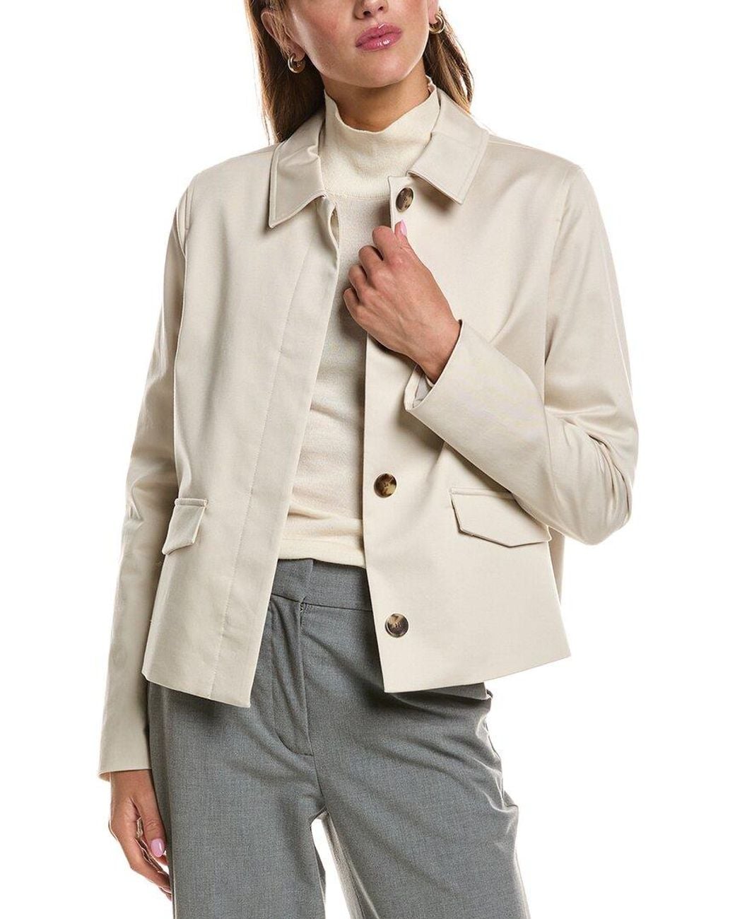 Theory Natural Crop Cape Jacket