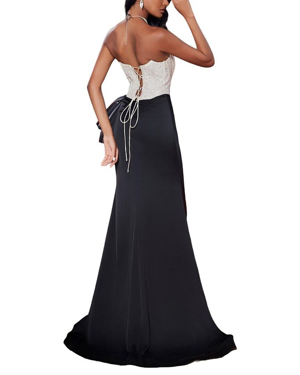 Vincent Blue Print Maxi Dress