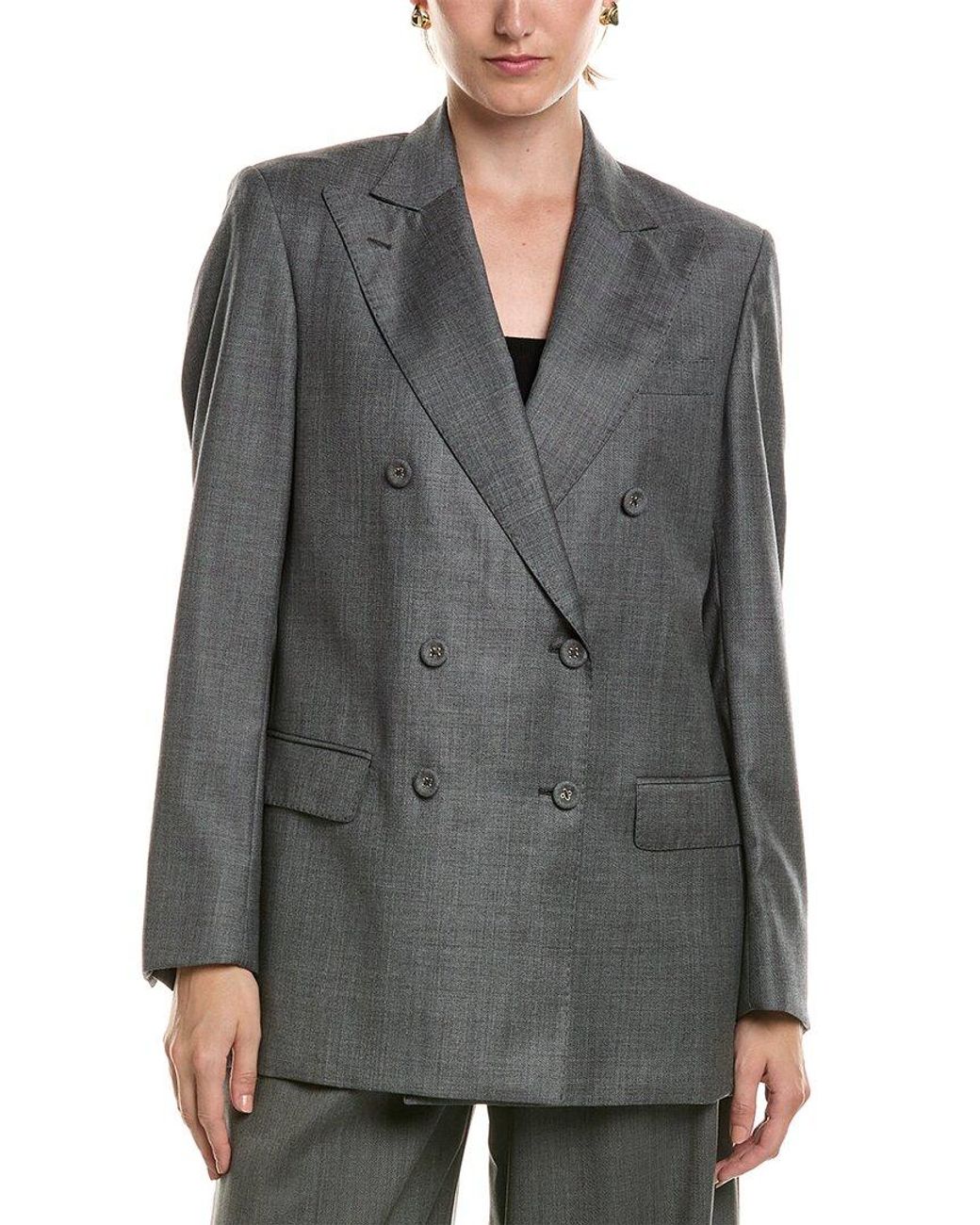 Officine Generale Gray Sandra Wool Jacket