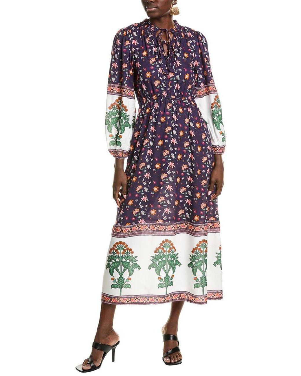 Garrie B Purple Smocked Maxi Dress
