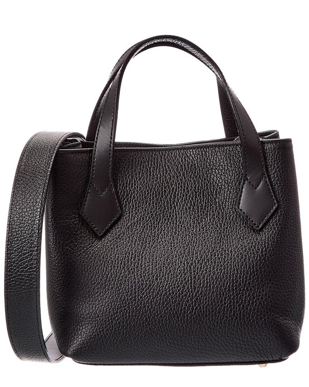Italian Leather Black Top Handle Tote