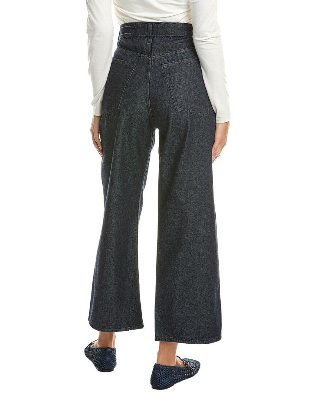 Rag & Bone Blue Lori High-Rise Wide Leg Crop Jean