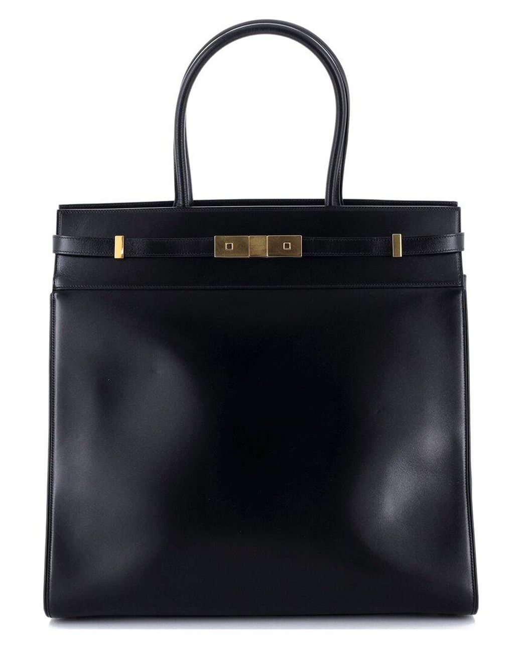 Saint Laurent Black Leather Manhattan Tote North South (Authentic Pre-Loved)