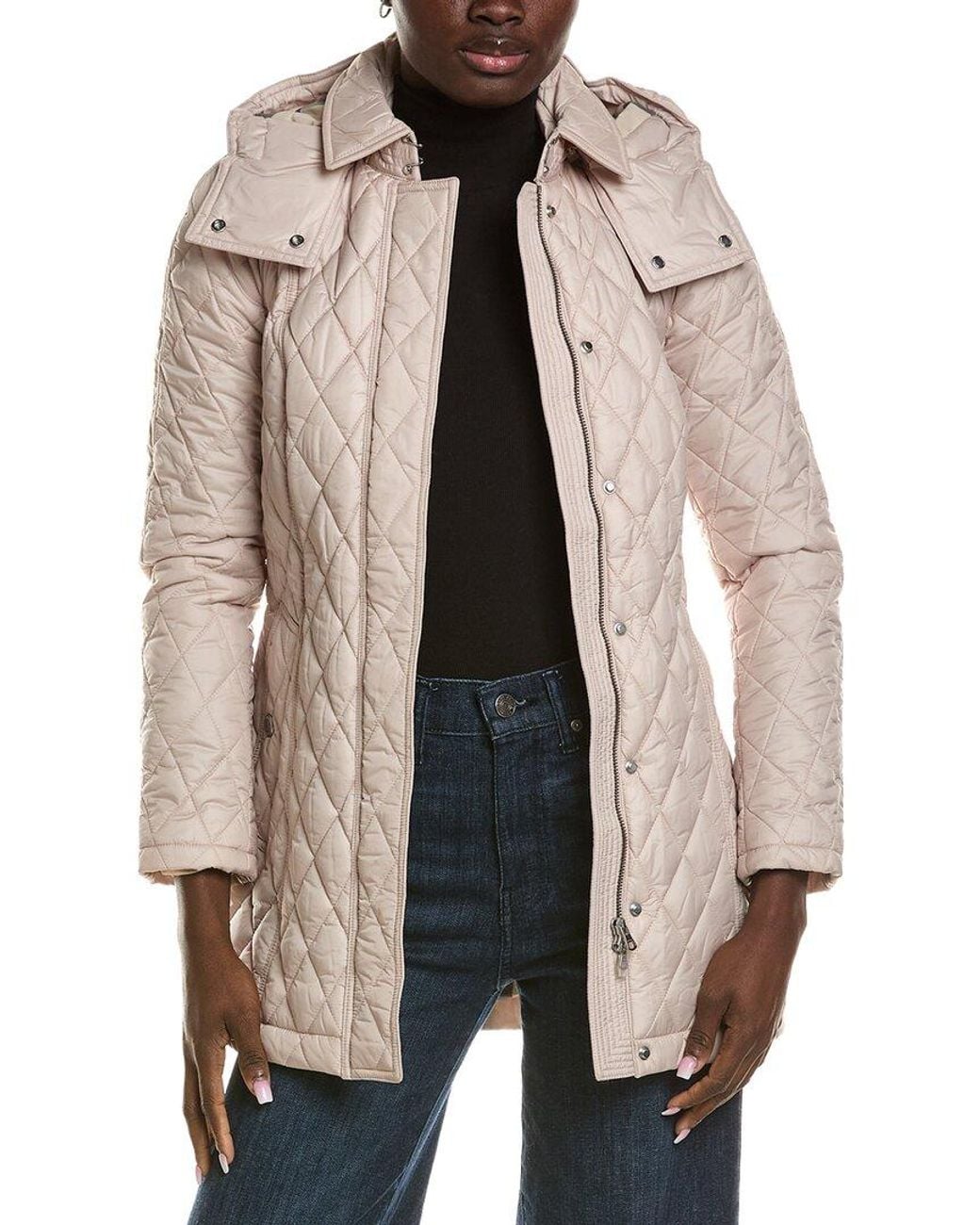 Burberry Coat in Natural | Lyst UK
