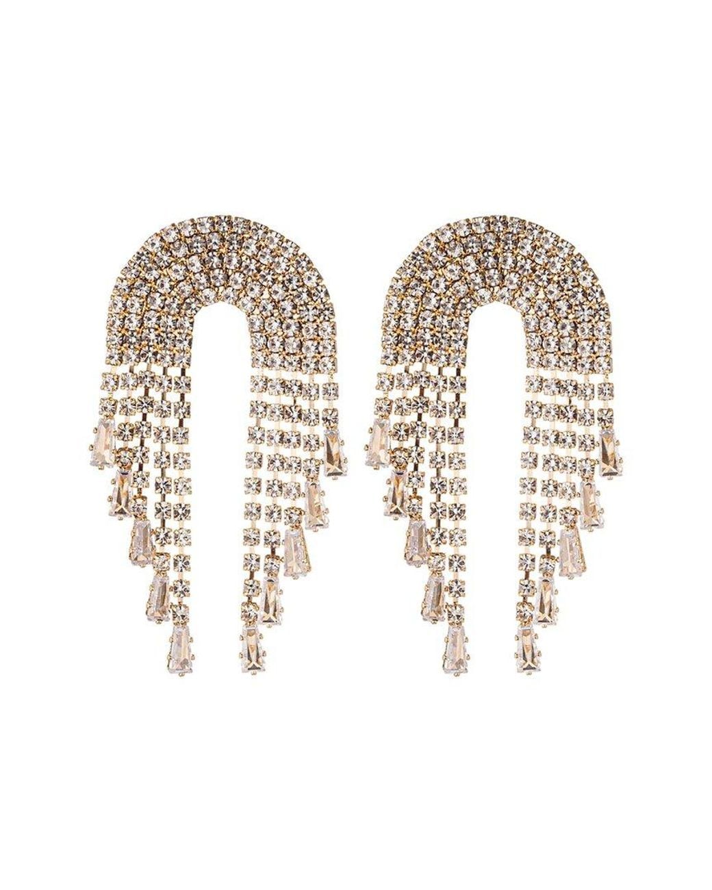 Eye Candy LA White Glam Time Drop Earrings