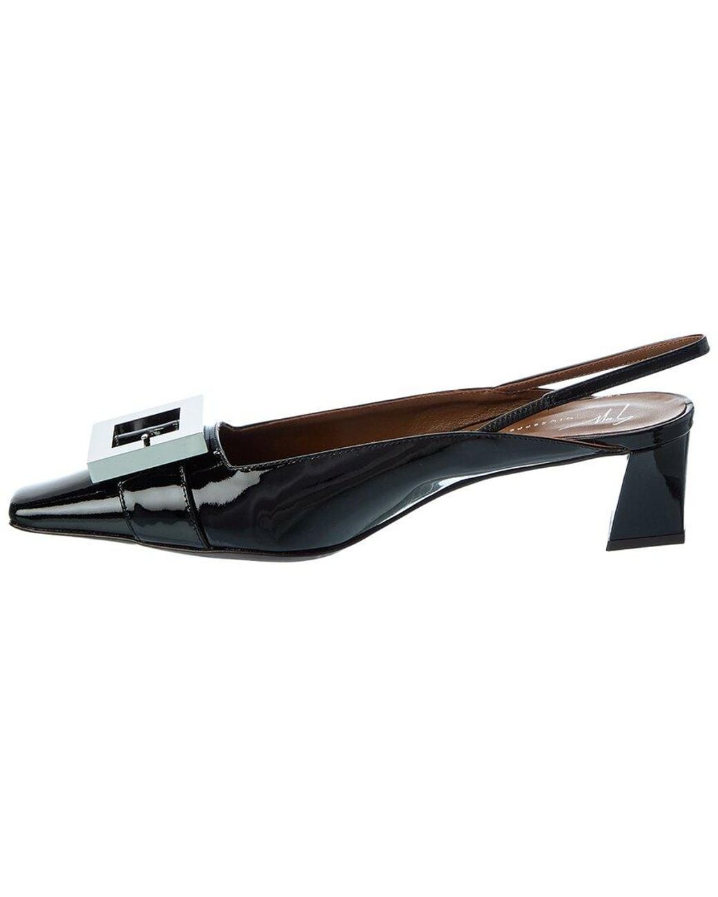 Giuseppe Zanotti Black Brenada 45 Patent Slingback Pump