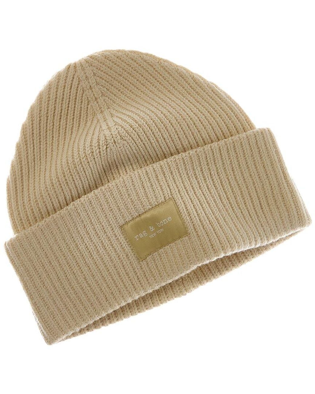 Rag & Bone Natural Blake Wool-Blend Beanie