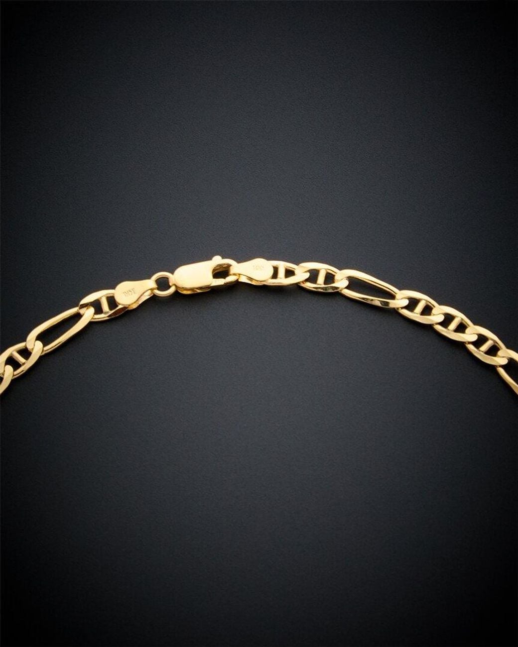 Italian Gold Black 14k Ficonucci Link Necklace