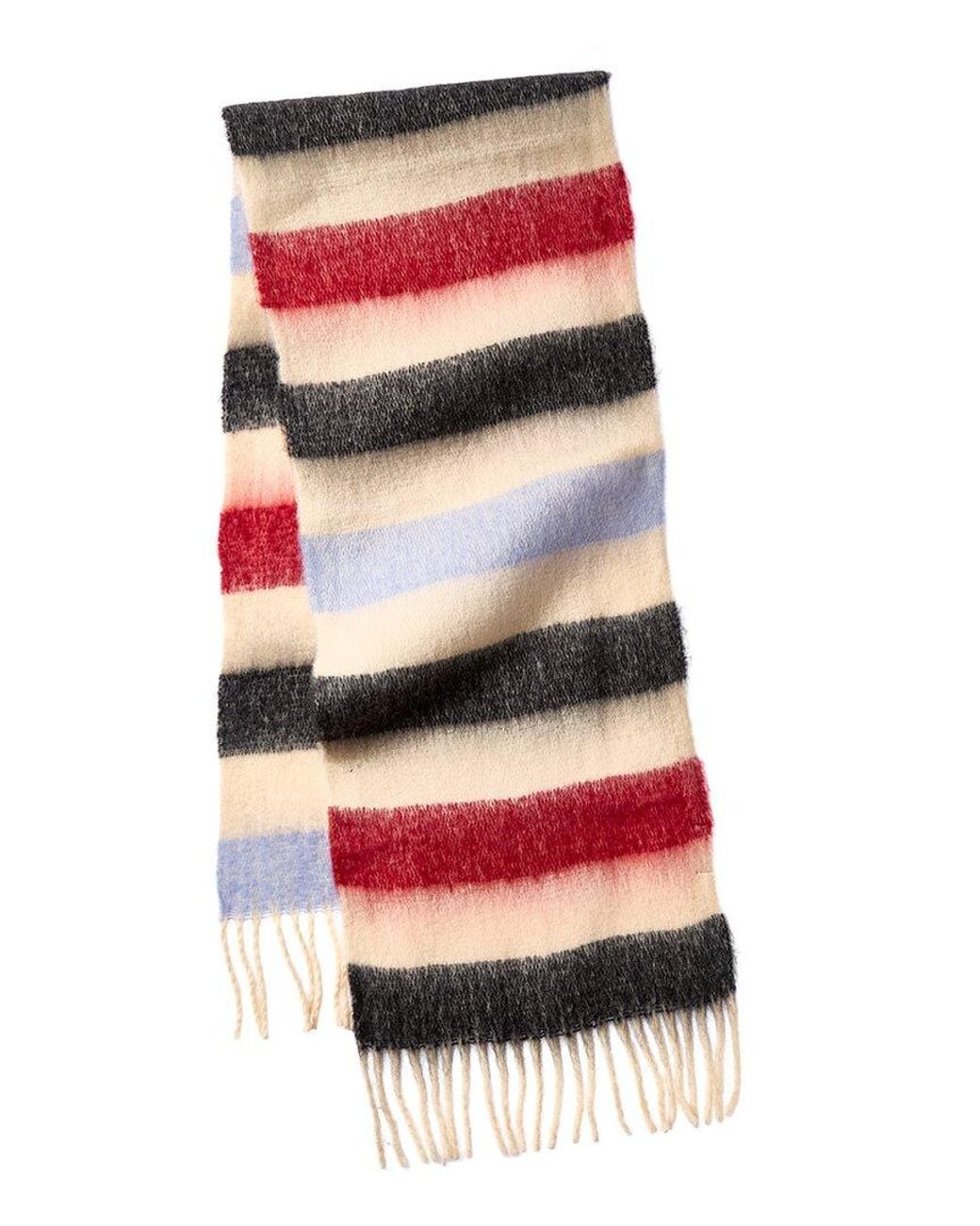 La Fiorentina Red Plush Fringe Scarf