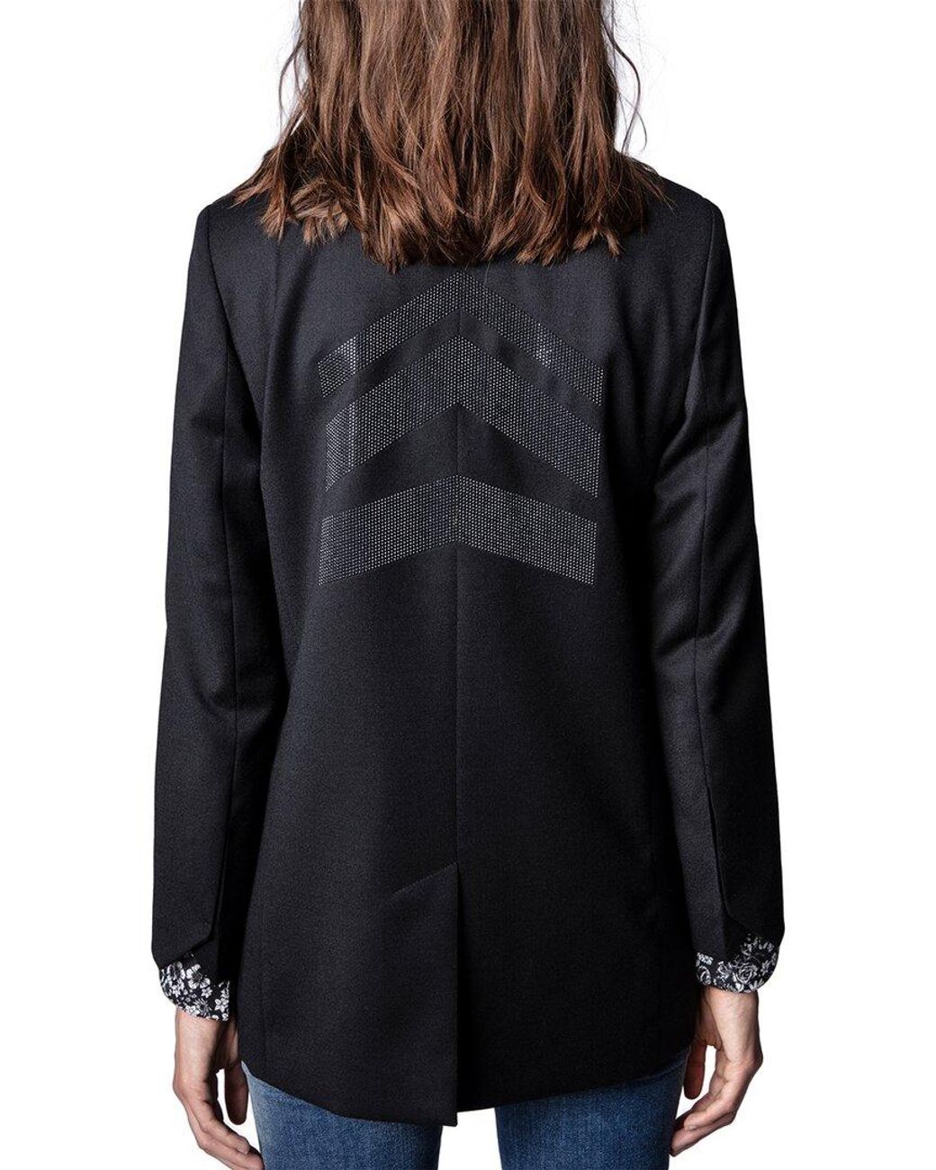 Zadig & Voltaire Viva Army Veste Wool Blazer in Black | Lyst