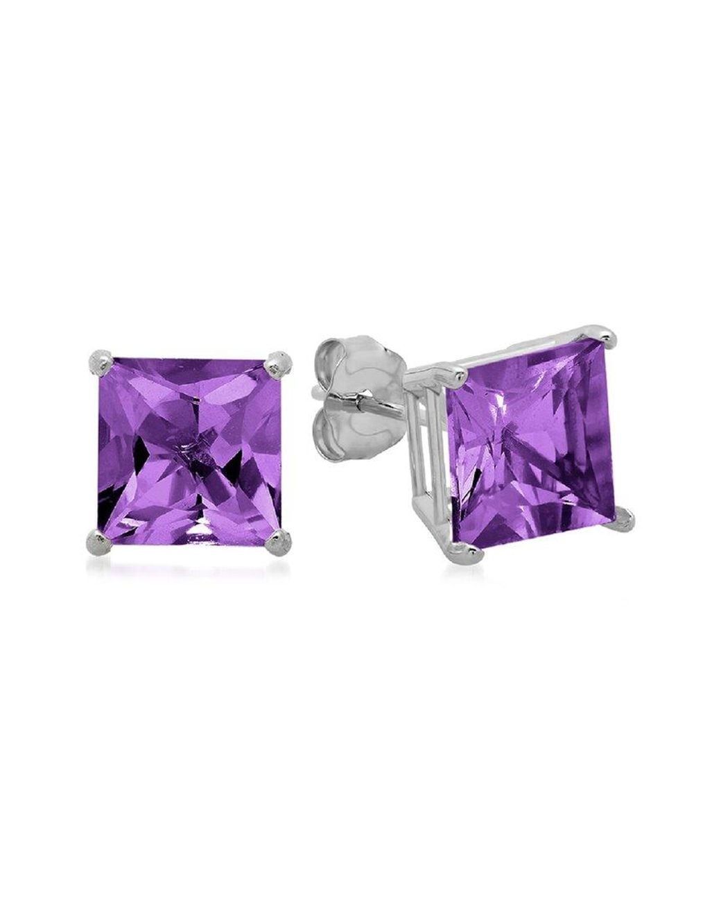 MaxColor Purple 10k 3.25 Ct. Tw. Amethyst Studs