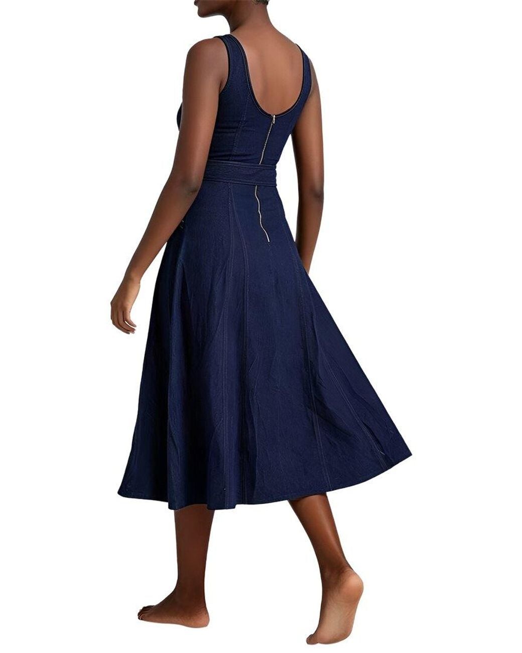 Linda Charm Blue Midi Dress