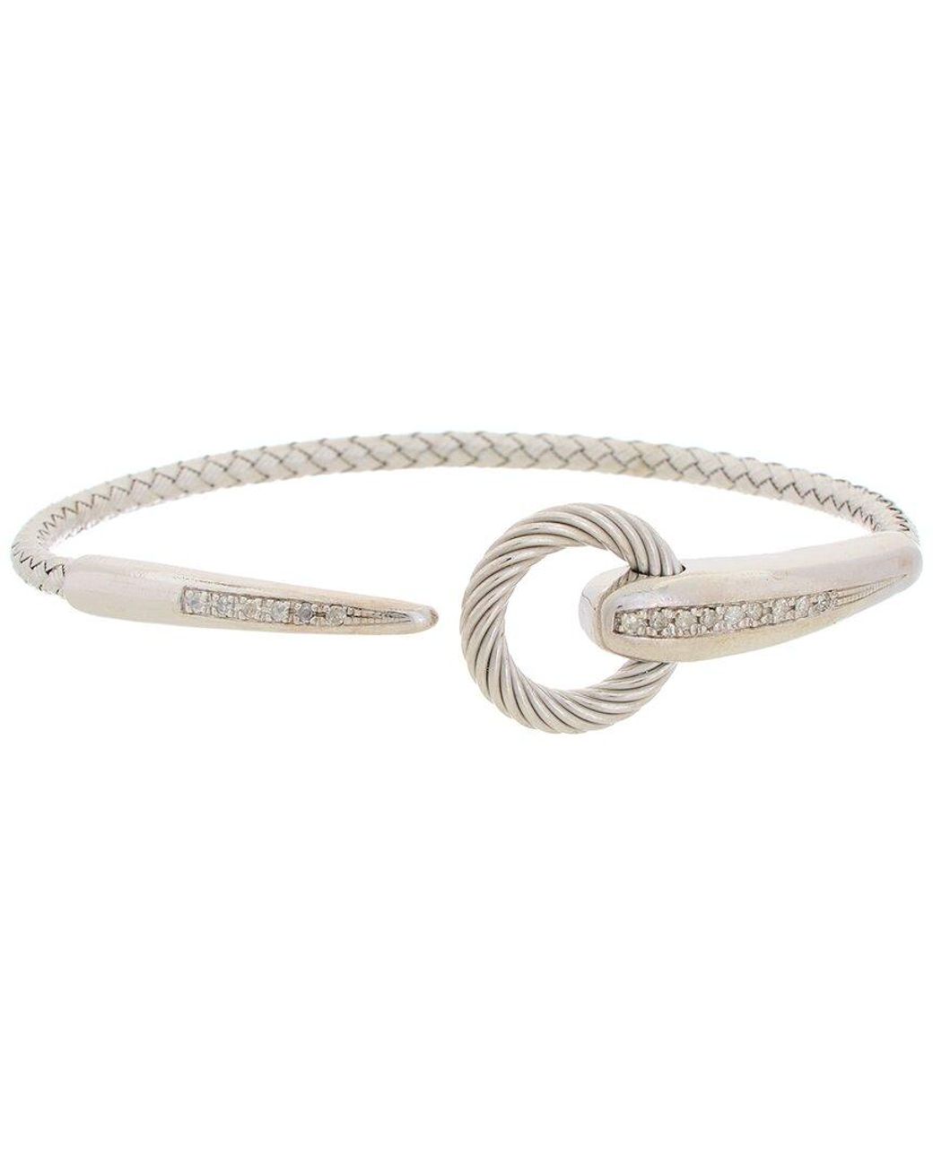 Meshmerise White 18K Rose Vermeil 0.12 Ct. Tw. Diamond Mesh Bangle