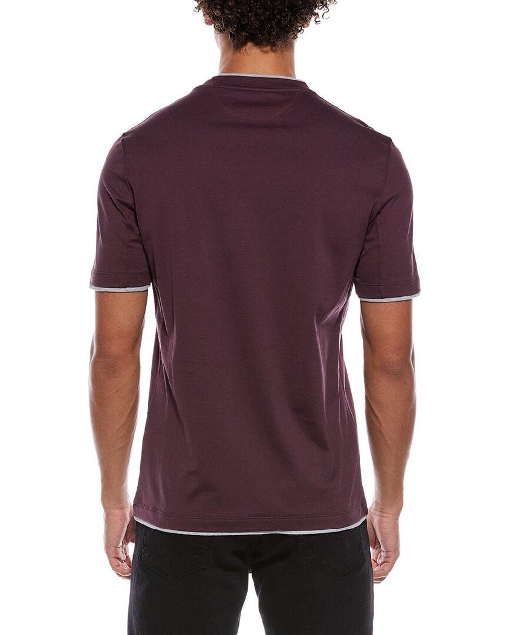 Brunello Cucinelli Purple T-Shirt for men