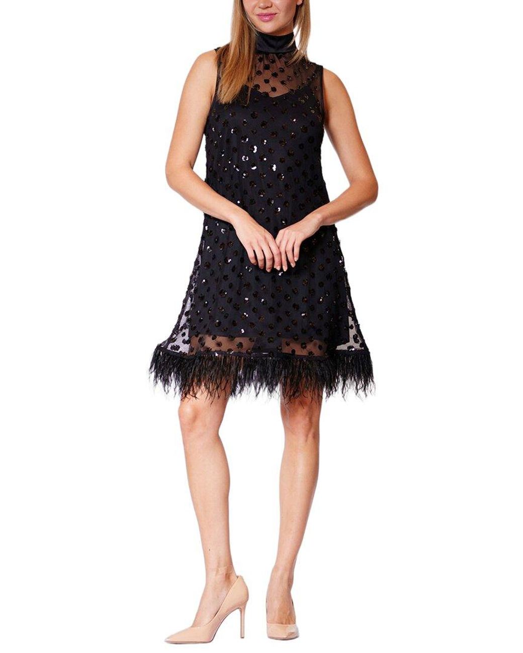 Julia Jordan Black Mesh Sequin Dress