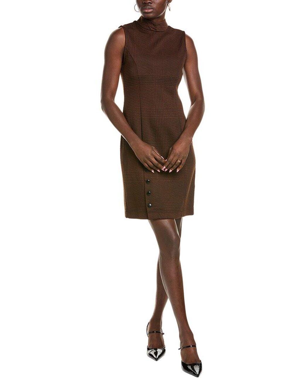 Sharagano Brown Sheath Dress