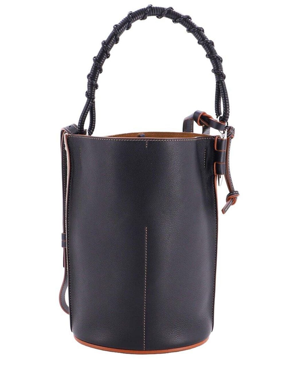 Loewe Pink Gate Bucket Bag Anagram Jacquard Medium (authentic Pre-loved)