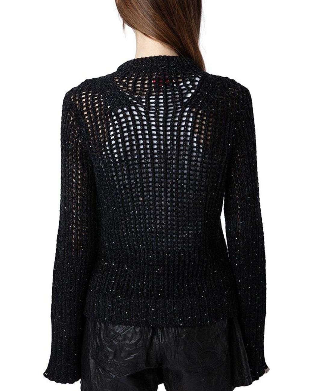 Zadig & Voltaire Black Cashmere & Wool-Blend Sweater