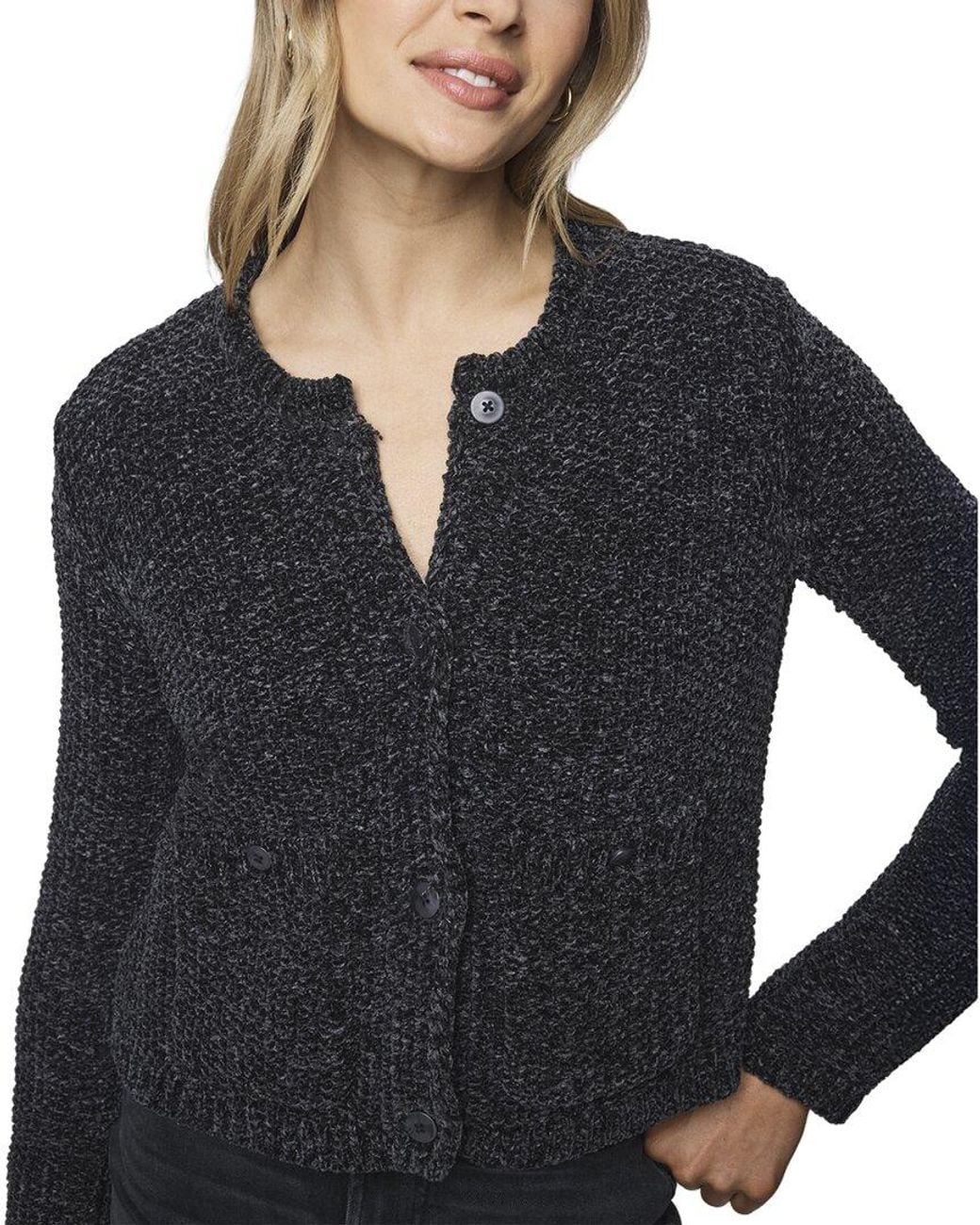Splendid Black Andrea Crop Cardigan