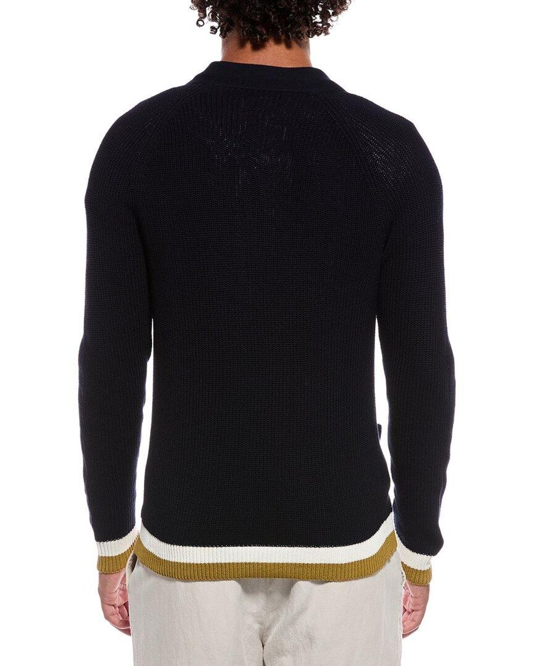 Slowear Black Zanone Cable-Knit Cardigan for men