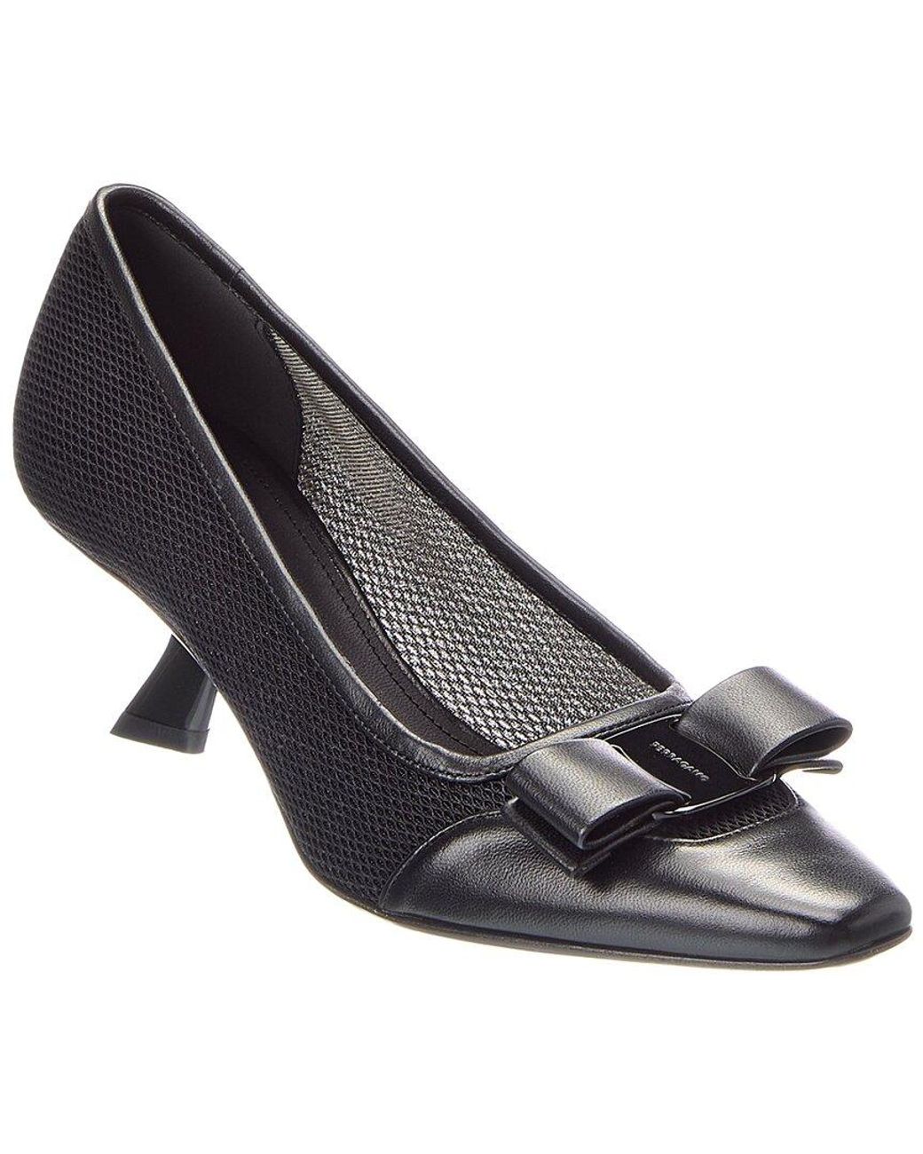 Ferragamo Black Vara Bow Leather Pump