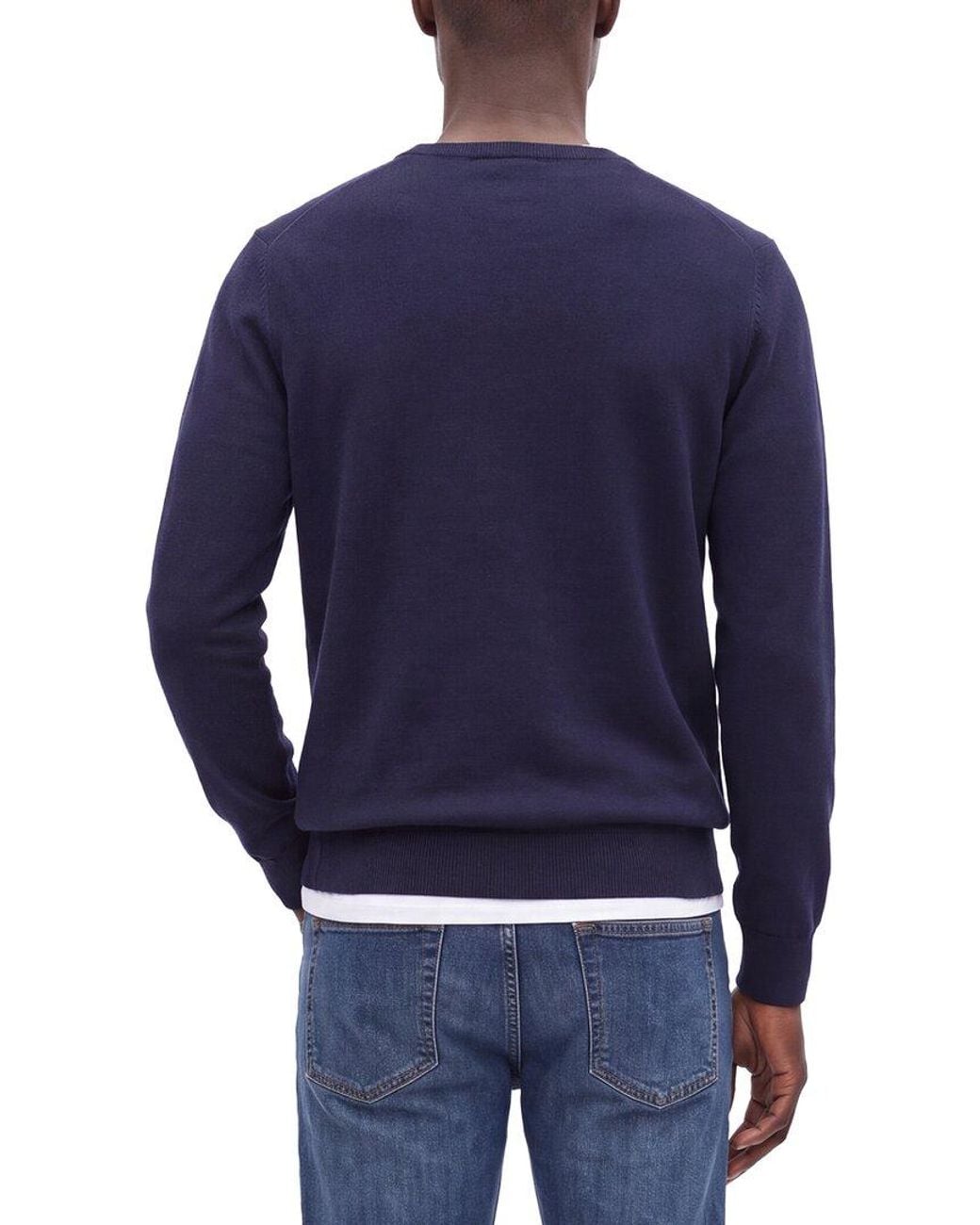 Gran Sasso Blue 100% Cashmere Crewneck Sweater for men