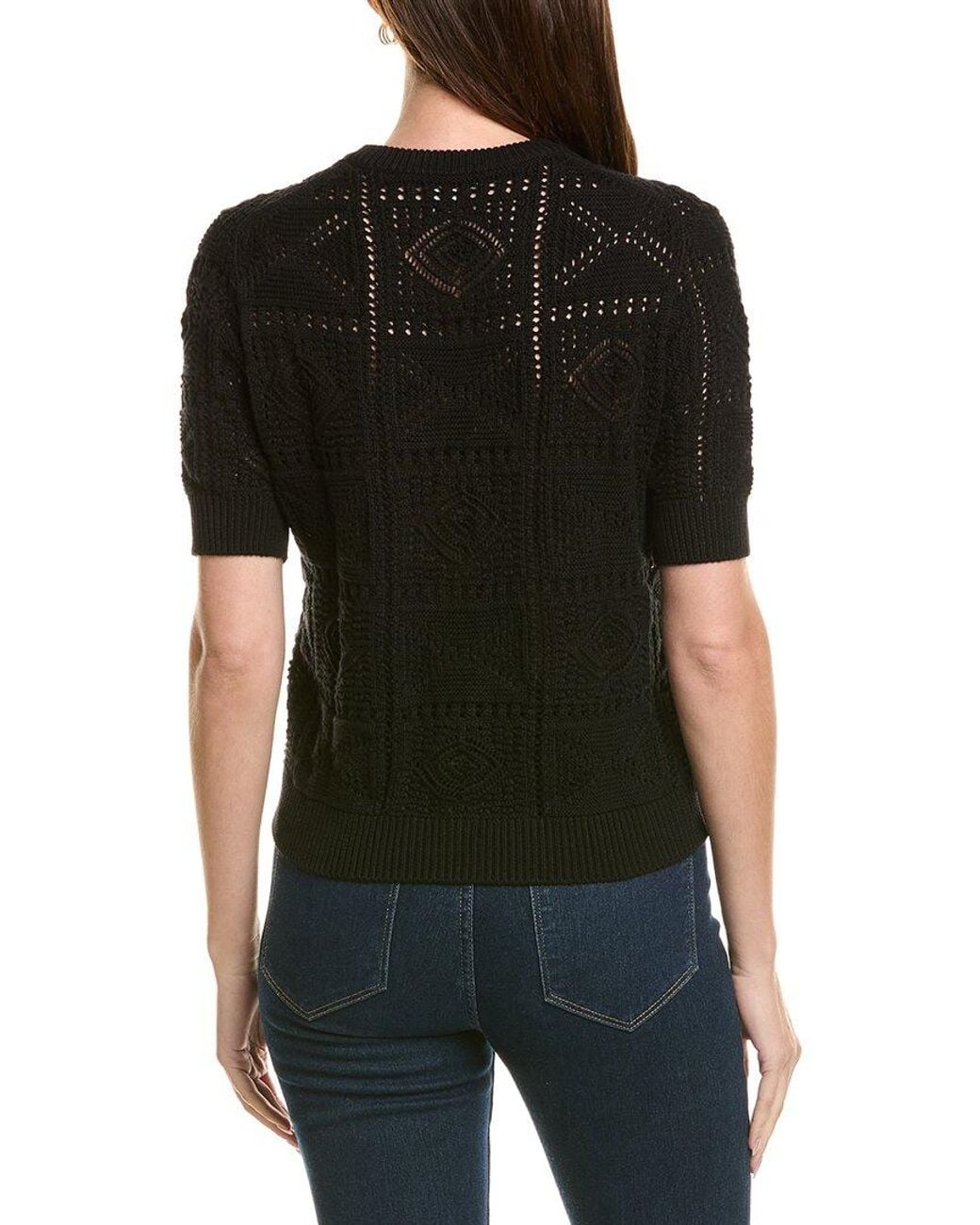 Autumn Cashmere Black Cotton By Tile Stitch Cardigan