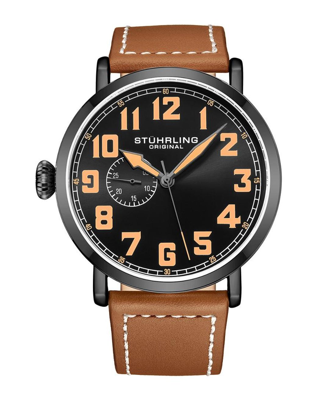 Stuhrling Original Leather Aviator Watch in Metallic for Men Lyst