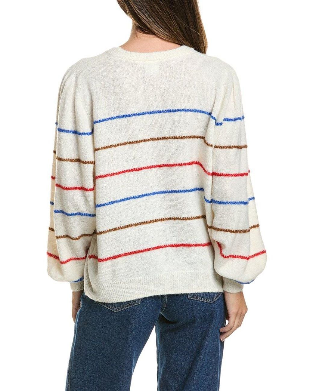 Ichi White Kamara Alpaca-Blend Sweater
