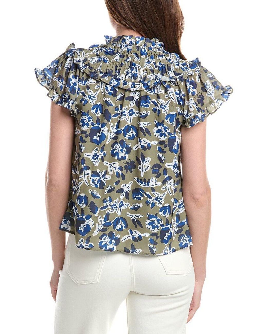 Sail To Sable Blue Flutter Sleeve Top