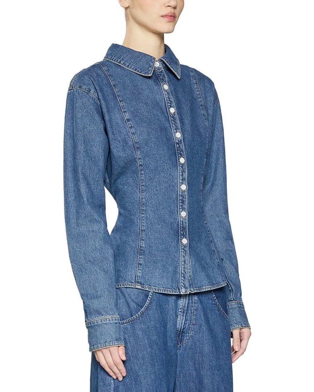 EB DENIM Blue Rose Blouse