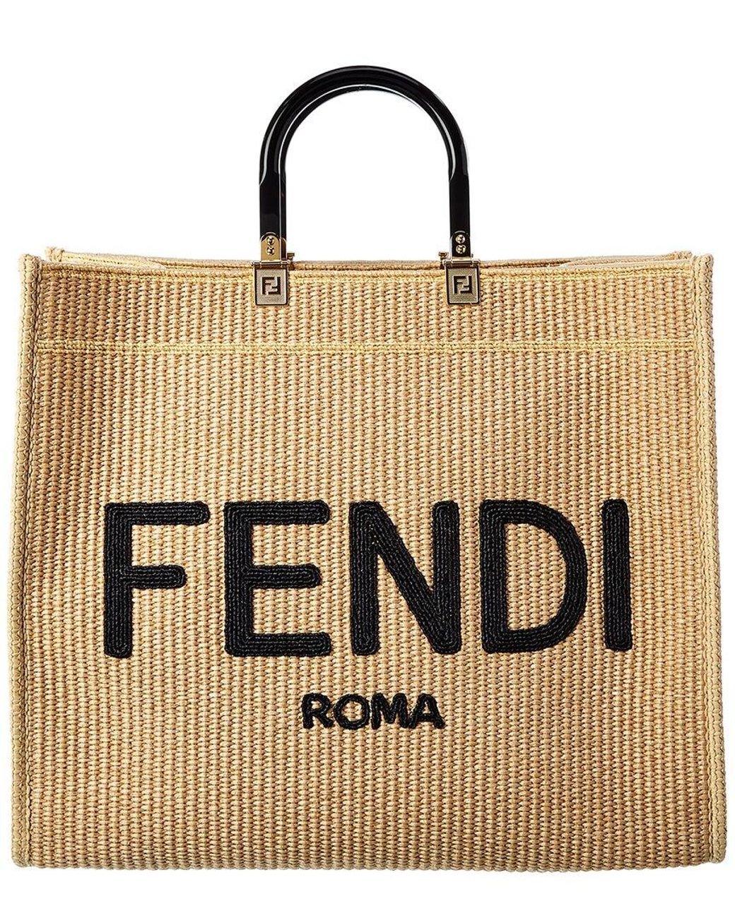 Straw Bags Are In And I Love This Fendi Sunshine Shopper - PurseBlog