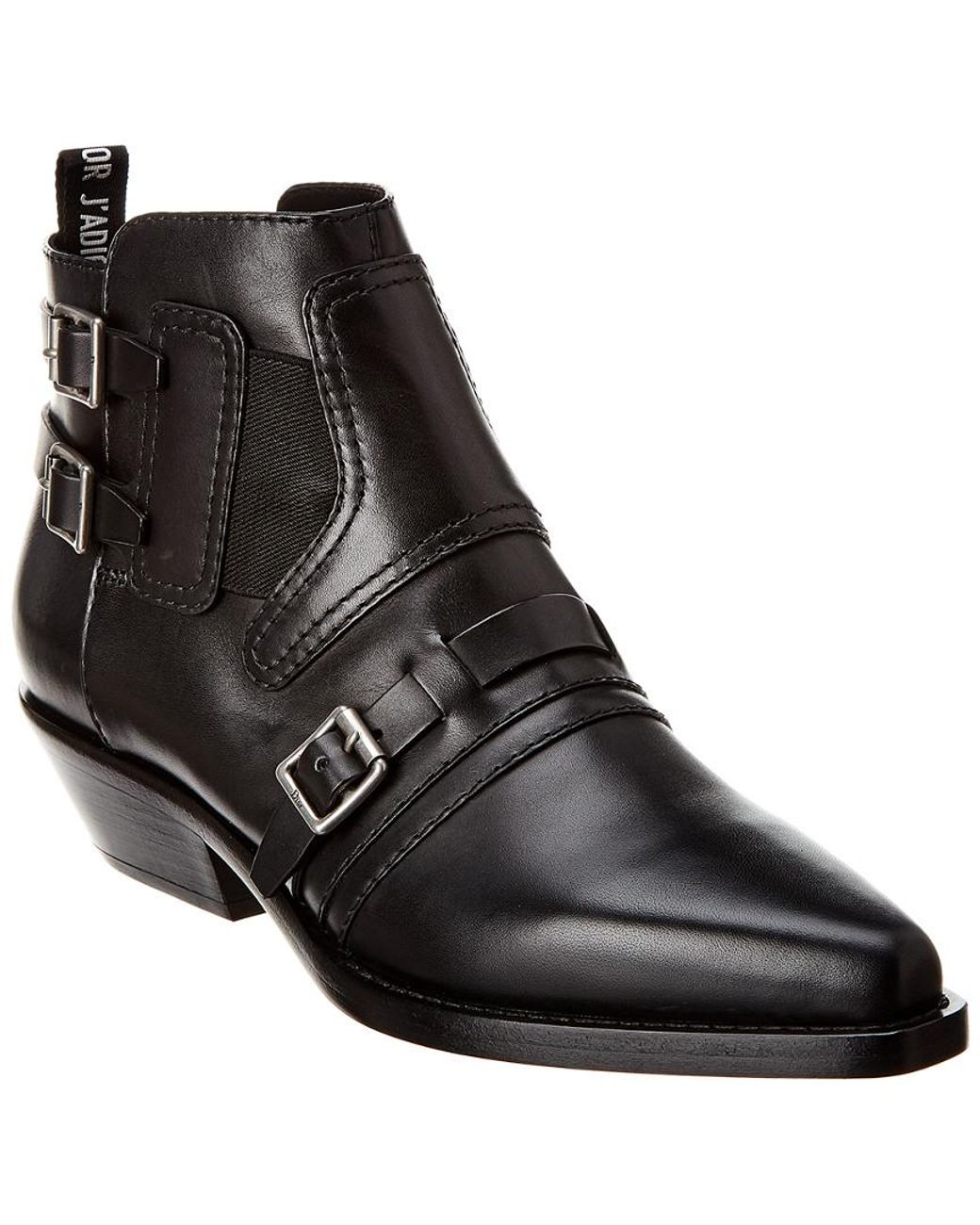 saddle leather booties