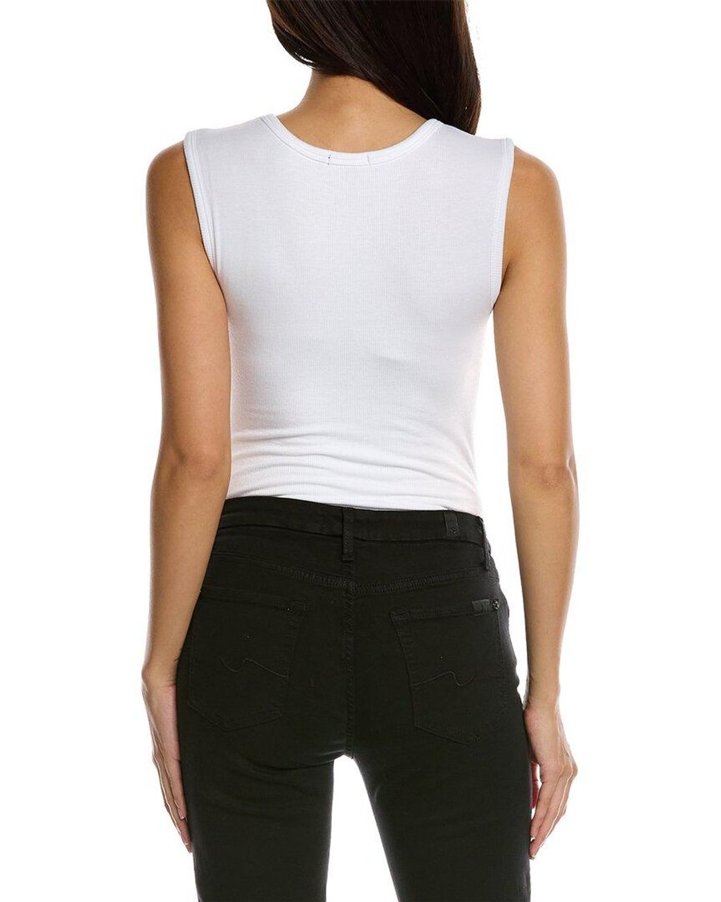 ATM White Rib Bodysuit