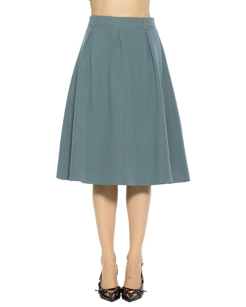 Alexia Admor Blue Camille A-Line Skirt